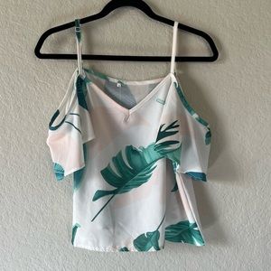 Off the Shoulder Leaf Top